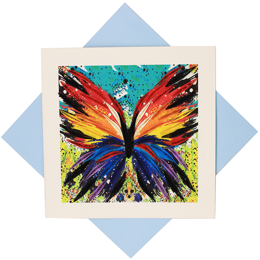 Quilling Abstract Butterfly Card